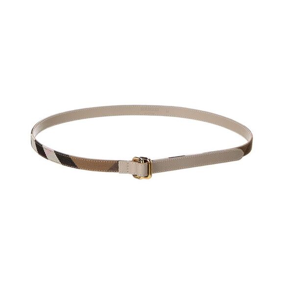 Burberry Reversible Canvas & Leather Belt, Brown - Picture 1 of 3